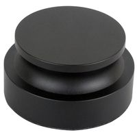 Record Weight Stabilizer - Aluminum Turntable Clamp (Black) by DJGEARIX - Premium Audiophile Grade Vinyl Vibration Reducer for Audio Performance with Soft Base Pad
