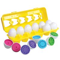 Kidzlane Color Matching Egg Set - Toddler Toys - Educational Color & Number Recognition Skills Learning Toy - Easter Eggs