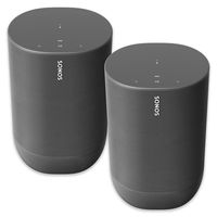 Two Room Sonos Move - Battery-Powered Smart Wi-Fi and Bluetooth Speaker with Alexa Built-in - Black