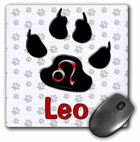 3dRose Leo Paw Print Zodiac Dogs Mouse Pad (mp_40721_1)