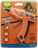 Gorilla Dual Temp Hot Glue Gun, Mini, Orange, (Pack of 1)