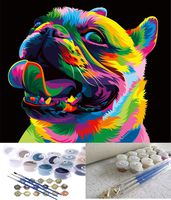Jack West Color Paint Acrylic Painting DIY Oil Painting Paint by Numbers Kit for Adults Kids and Beginners Crafts Projects for Home Decoration 16 by 20inch (Cute Dog)