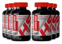 Aloe Vera Supplement Powder - Candida Away Complex 1175 MG - for Cardiovascular Health (6 Bottles)