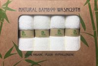 Organic Bamboo Washcloths. Gentle for Sensitive Skin- Acne, Rosacea and Eczema. Superior Softness for Babies. Ideal for Makeup Removal. Highly Absorbent Cloths (6-Pack) Presented by BambooFy