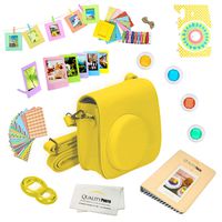 Quality Photo Instant Camera 12-Piece Accessories Kit Bundle for Fujifilm Instax Mini 8 & Mini 9 Camera Includes; Case W/Strap, Lens Filters, Photo Album & Frames + More (Yellow)