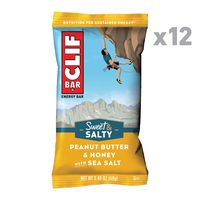 CLIF BAR - Sweet & Salty Energy Bars - Peanut Butter & Honey with Sea Salt - (2.4 Ounce Protein Bars, 12 Count) (Packaging May Vary)