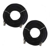 60ft cat5 18.3M RJ45-RJ45 Cat5 Ethernet Network Cable Black color For use with routers, switches, computers, Xbox, PS3 and other devices with network jacks (Renewed)