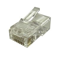 Shaxon Modular Plug, RJ45 8P8c, for Cat5e Round Solid Cable, 100 Pack (ULMPRSL-88-100B)