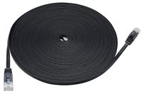 AAOTOKK RJ45 Network Cable, High Speed Flat Gaming Network Cable,Black Cat6 Male Flat Ethernet Patch Cable with Clips,Used for RJ45 Snagless Connector Computer LAN Wire for Router, Modem(15M/50 ft)