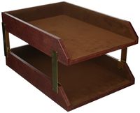 Dacasso Mocha Leather Double Legal Tray (A3021)