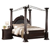 acme 21340Q Roman Empire II Bed, Queen, Dark Cherry Finish