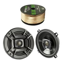 2X Polk Audio DB522 5.25-Inch 300-Watt 2-Way Speakers, Enrock Audio 14 AWG Gauge 50 Feet Speaker Wire Cable