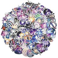 Galaxy Laptop Stickers 100 Pcs Pack Cool Vinyl Variety Waterproof Computer Skateboard Pad Car Snowboard Bicycle Luggage Guitar Travel Case Decal