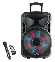 beFree Sound BFS-5800 Bluetooth Rechargeable, Party Speaker with Illuminating Lights, 15'' W
