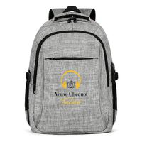 Sansalsk2 Women & Men Travel College School Notebook Daypack The-Veuve-Clicquot-Gray Slim Business Laptop Backpack Classic with USB Charging Port Multipurpose Gear Bag