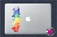 Watercolor Chakras 4 Inch Color Vinyl Decal