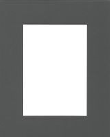 Pack of 5 11x14 Slate Grey Picture Mats with White Core Bevel Cut for 8.5 X 11 Pictures
