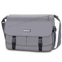 Bekahizar Messenger Bag for Men Women 15.6 inch Laptop Crossbody Shoulder Casual Bag Satchel for Office Work Travel Commuter College School (Gray)