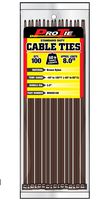Pro Tie BR8SD100 8-Inch Brown Standard Duty Color Cable Tie, Brown Nylon, 100-Pack