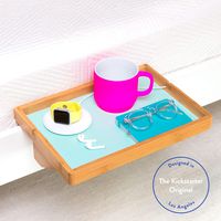 BedShelfie The Original Bedside Shelf - 9 Colors / 2 Sizes - AS SEEN ON Business Insider (Original Size, Natural + Light Green)