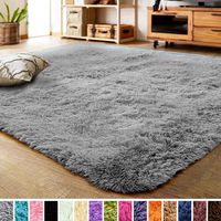 LOCHAS Ultra Soft Indoor Modern Area Rugs Fluffy Living Room Carpets Suitable for Children Bedroom Home Decor Nursery Rugs 2' X 3'(Gray)