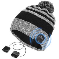 LNKK Bluetooth Beanie Hat, Stylish Knitted Music Beanie Hat Cap with HD Stereo Headphones Earphones Headset Speaker Mic Hands-Free Talking for Men Women Winter Outdoor Fitness, P205BP