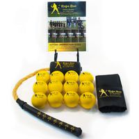 Rope Bat - Ultimate Rope Bat Hitting System Combo w/ 12 Smushballs - Baseball & Softball Swing Trainer, Training Tool, Batting Aid