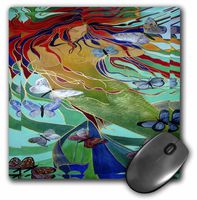 3dRose LLC 8 x 8 x 0.25 Inches Mythology Mermaid Mouse Pad (mp_18281_1)