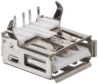 uxcell 5 Pcs USB Female Type A Port 4-Pin DIP 90 Degree Jack Socket Connector