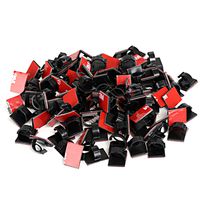 GWHOLE 100Pcs 3m Adhesive Cable Clips Cord Organizer Wire Management for Car, Office and Home