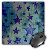 3dRose LLC 8 X 8 X 0.25 Inches Dark Purple Stars Mouse Pad (mp_28098_1)