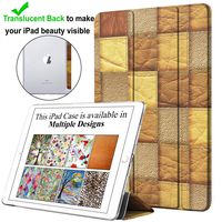 DuraSafe Cases for iPad Air 3 (3rd Gen) 10.5 Inch 2019 [ A2152 A2123 A2153 A2154 ] UltraSlim Cover with Auto Sleep/Wake - Brown Patchwork Print