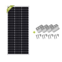 Newpowa 100 Watts 12 Volts Monocrystalline Solar Panel add a set of Z Bracket Rv Marine Boat Off Grid