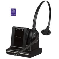 Plantronics Savi W710 Wireless Headset Bundled with Headset Advisor Wipe (Renewed)