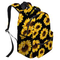 Girls School Backpack Sunflowers Printted Teens Bookbag Floral Laptop Daypack College Students Bookbags