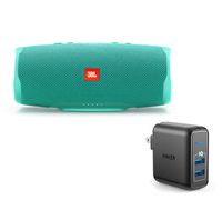 JBL Charge 4 Portable Waterproof Wireless Bluetooth Speaker Bundle with Anker 2-Port Wall Charger - Teal