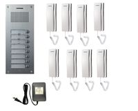 Commax 8-Apartment Building Audio Intercom Set