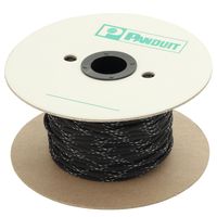 Panduit SE75PFR-CR0 Braided Expandable Sleeving, Flame Retardant, Polyethylene Terephthalate, Black (100-Foot)