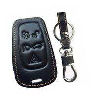 KAWIHEN Leather Smart Remote Key Fob Case Keyless Entry Case Holder Cover For 2010 2011 2012 Land Rover Discovery LR4 Range Rover Sport LR052882 KOBJTF10A LR052905