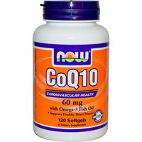 Now Foods, CoQ10, 60 mg, 120 Softgels - 2PC