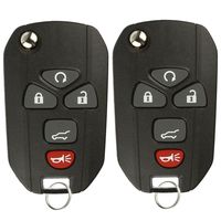 KeylessOption Keyless Entry Flip Key Car Remote Fob Ignition key For 15913415(pack of 2)