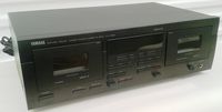 Yamaha KX-W392 Recordable Auto Reverse Dual Cassette Tape Deck with Complete with AV Cables and Online Instruction Manual
