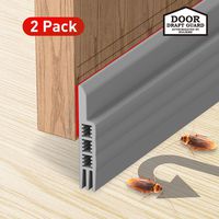 Holikme Door Draft Stopper 2 Pack Grey 39-inch Under Door Draft Blocker Insulator Door Sweep Weather Stripping