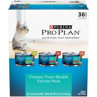 Purina Pro Plan Urinary Tract Health Wet Cat Food Variety Pack, FOCUS Urinary Tract Health Formula - (36) 3 oz. Cans