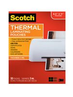 Scotch Thermal Laminating Pouches, 8.9 x 11.4-Inches, 5 mil thick, 50-Pack (TP5854-50)