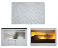 Decalrus - Protective Decal for HP Envy 17M AE011DX (17.3" Screen) Laptop Silver Carbon Fiber Skin Decal case Cover wrap CFhpENVY17_ae011dxSilver