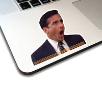 Michael Scott Noooo! Funny Sticker Vinyl Sticky for Laptop, Journal,Wall or car