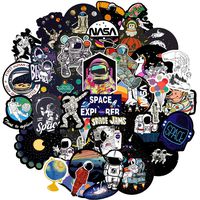 NASA Stickers for Hydro Flask[50pcs] Space Explorer Universe Galaxy Astronaut Spaceman Spacecraft Planet Decal for Water Bottle Laptop Tumbler Computer Guitar Helmet Luggage Bike, Kids Teens Gifts