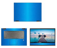 decalrus - Protective Decal for Lenovo Yoga 730 15 (15.6" Screen) Laptop LITE Blue Texture Brushed Aluminum Skin case Cover wrap BAlenovoYoga730_15LiteBlue