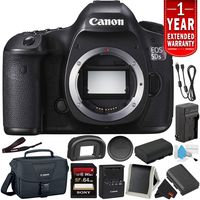 Canon EOS 5DS R Digital SLR Camera (Body Only)- Bundle with 32GB Memory Card + Spare Battery + More (International Version)